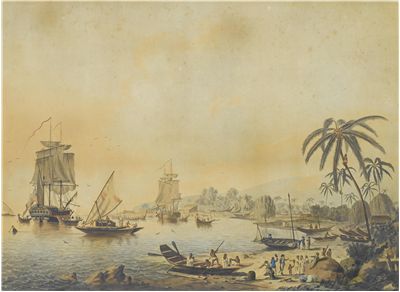 Picture Of Hms Resolution And Discovery In Tahiti