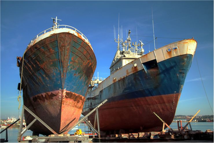 Picture Of Old Ships In Spain