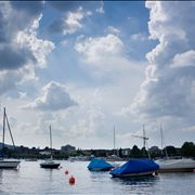 Picture Of Ships And Boats On The Lake Of Zurich