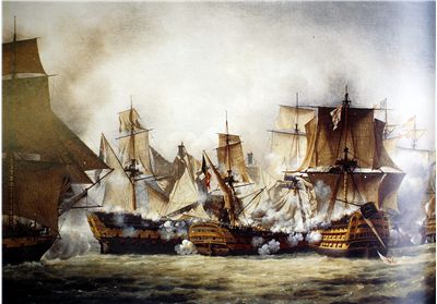 Picture Of The Battle Of Trafalgar In 1805